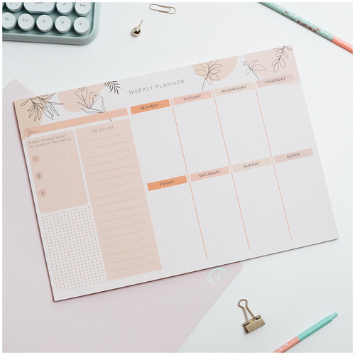 Планер на неделю MESHU 297*210 мм (А4), 30л., "Terracotta", на склейке MS_39263