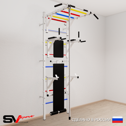 Шведская стенка Sv Sport усиленная 660 (Турник рукоход/Брусья/Стойка/Скамья/Канат)