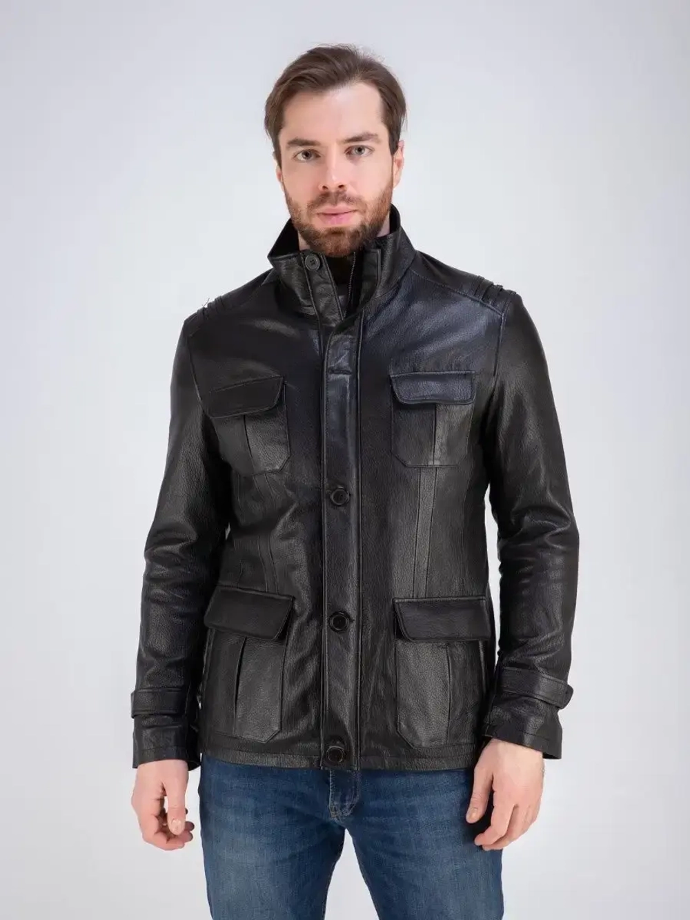 Куртка мужская кожаная из натуральной кожи