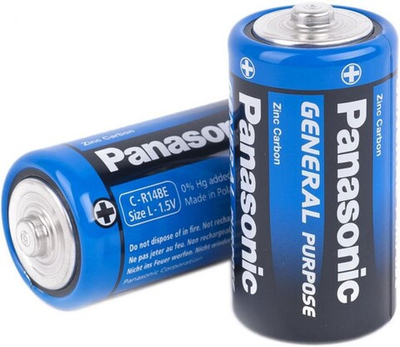 Батарейки Panasonic Red Zink C солевые 2 шт
