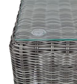 Кон Панна, стол кофейный коричневый/соломенный/бежевый/графит, искусственный ротанг