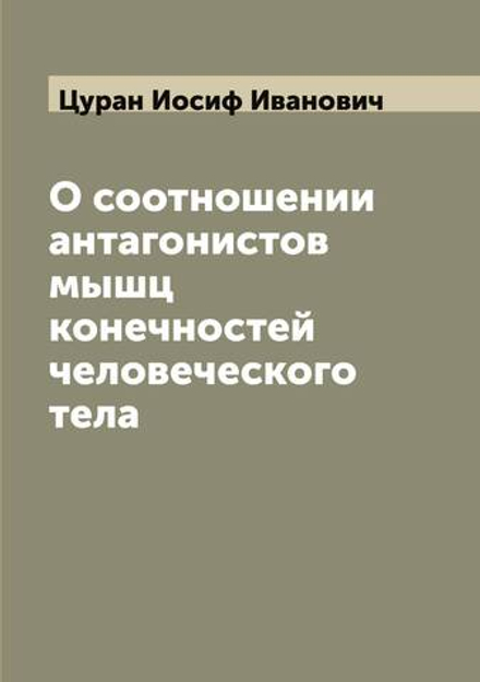 О соотношении антагонистов мышц конечностей человеческого тела | Цуран Иосиф Иванович