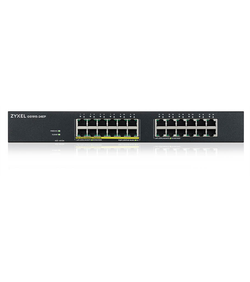 Smart L2 коммутатор PoE+ Zyxel NebulaFlex GS1915-24EP, rack 19", 24xGE (12xPoE+), бюджет PoE 130 Вт