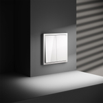 Перекрестный переключатель встраиваемый VOLTUM S70 двухклавишный 10А, (белый глянцевый)