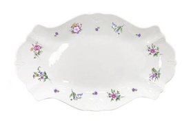 Блюдо овальное (фигурное) 30x18,5 см h 3 см, фарфор, Retro Garden