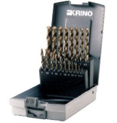 Набор сверл по металлу из быстрорежущей стали HSS+CO 1-10мм 19пр Krino 1155301