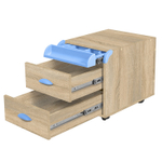 Тумба Дэми на колёсиках с 2 ящиками и органайзером для канцелярии (ТУВ.09)