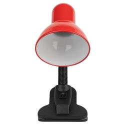 Настольный светильник ЭРА N-102-E27-40W-R на прищепке красный