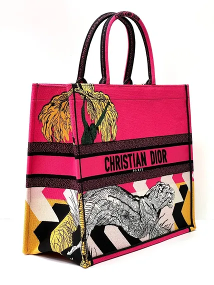 Сумка Dior Book Tote, модель большого формата розовый