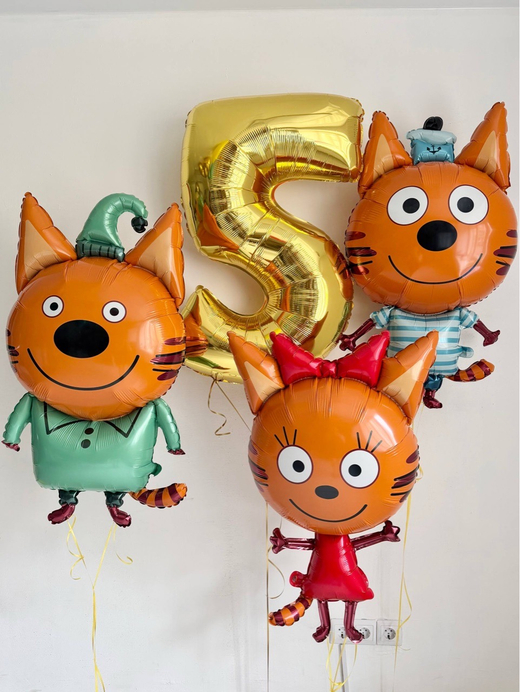 Воздушные гелиевые шарики с доставкой по Хабаровску Три Кота №5201
