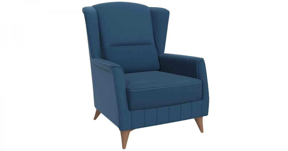Кресло для отдыха Эшли велюр темный лазурный