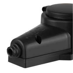 Колодка ЭРА KX-2e-B-IP44 каучуковая с заземлением 2 розетки 16A IP44 черная