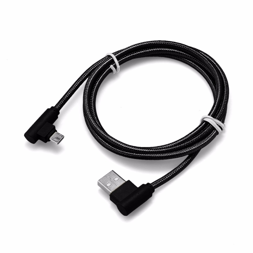 Кабель USB - Micro Lace L (черный) 1м