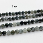 Бусины Кошачий глаз кварцевый граненый, диаметр 4-4,2 мм, цена за 44-45 шт (1/2 нити)