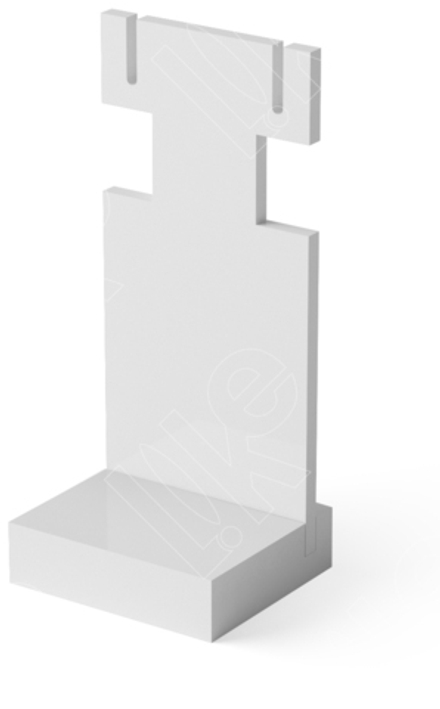 Подставка акриловая для серег/подвесок/2 прорези/2 выемки/ПЭТ карман/Н-90 мм.