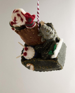 ZARA HOME ЕЛОЧНОЕ УКРАШЕНИЕ ИЗ ФЕТРА, РАЗНОЦВЕТНЫЙ