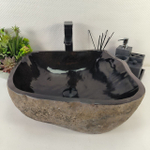 Раковина из речного камня RS-64906 51*45*15 0857