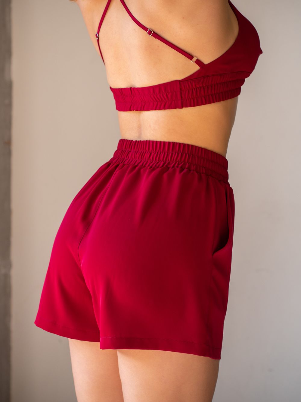 FOSTER Bermuda shorts, Dark Red