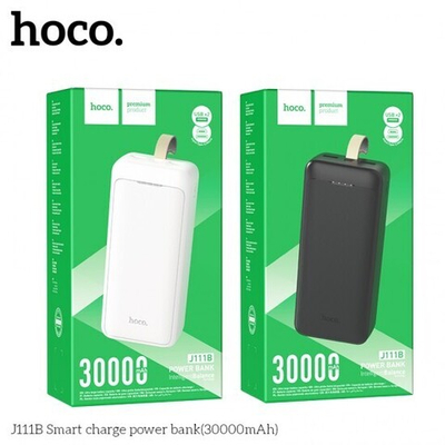Внешний аккумулятор Hoco Power Bank 30000 mAh J111B smart charge, 013176 белый