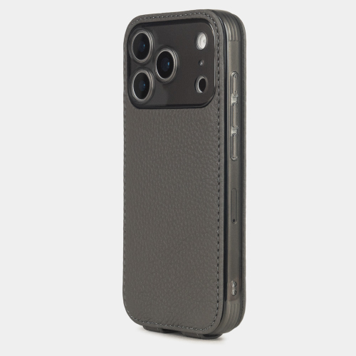 Чехол для iPhone 17 Pro - кожа теленка, серый