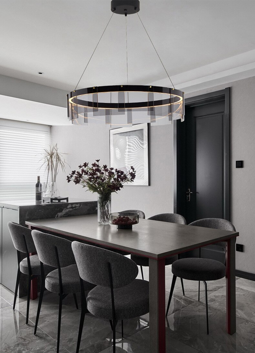 Люстра D8825P/M black/smoky