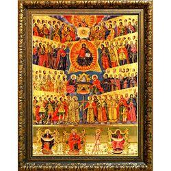 Собор всех Святых. Икона на холсте.