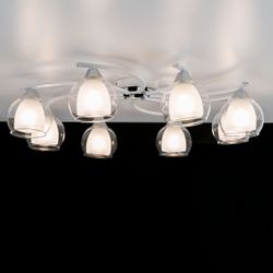 Citilux Кристи CL152180 Люстра потолочная Белая Хром