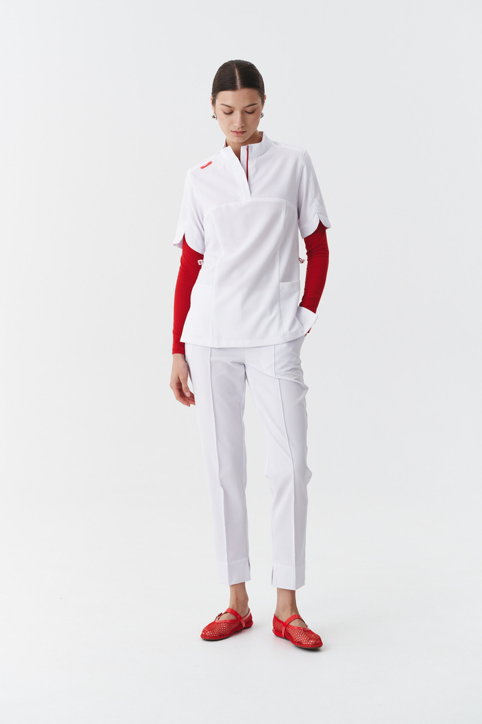 Топ медицинский женский Деликато, белый