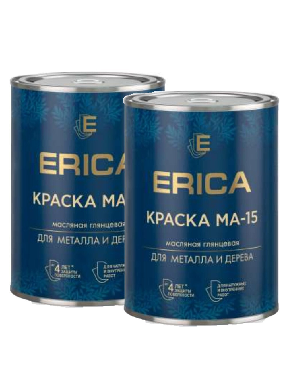 Краска МА-15 Erica, черная 0,8 кг 2 шт.