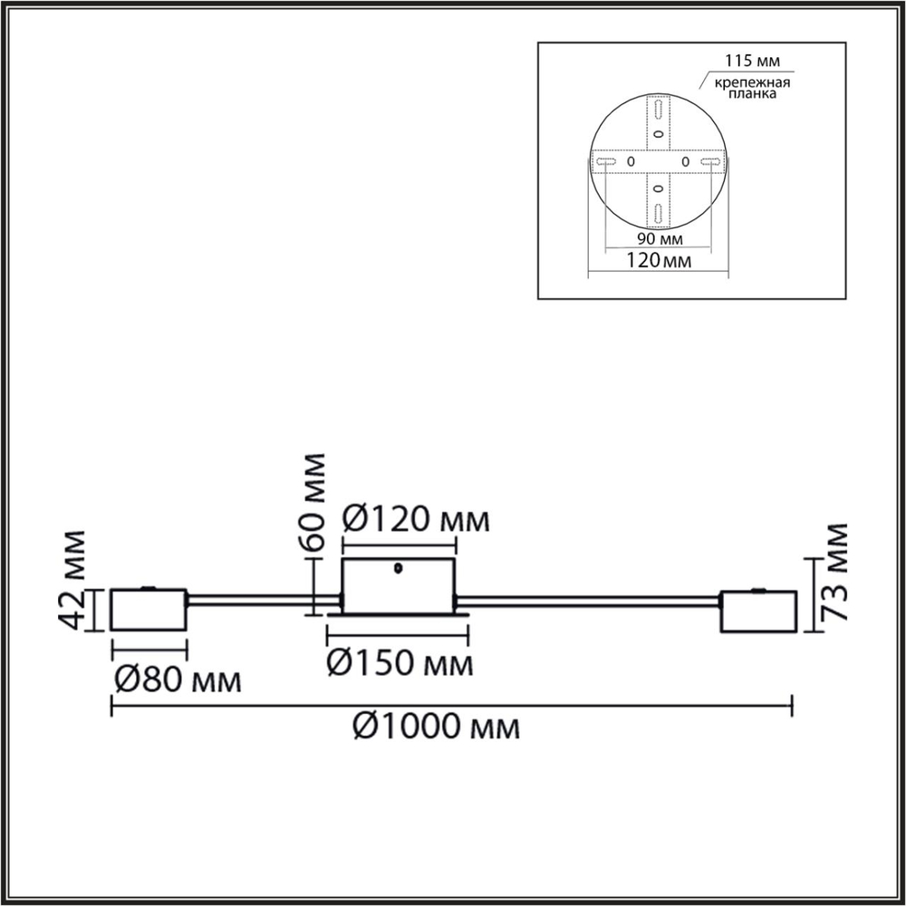 8344/12C LN Люстра GX53 84Вт 220В IP20 COMFI