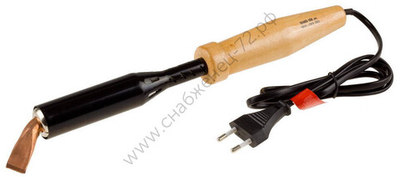 ЗУБР 150Вт клин, Электропаяльник для лужения с деревянной рукояткой (55405-150_z01)