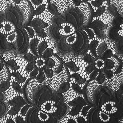 Кружевное полотно, 113 гр/м2, 150 см, чёрный