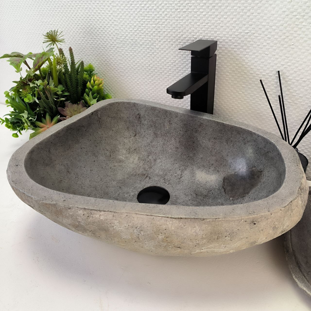 Раковина из речного камня RS-64115 (50*39*16) 0122