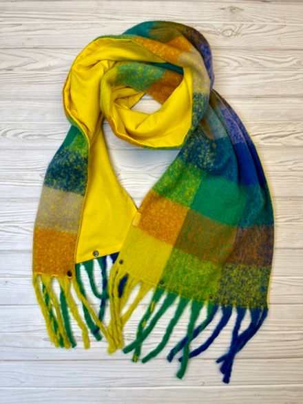 Шарф двухсторонний на кнопке 3 (кашемир+мохер)