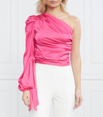 сатиновая блузка thira Pinko - розовый(100227 A0J1)