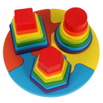 Развивающая игрушка деревянная Сортер на гвоздиках 3 элемента, основа пазл, коробка C-41686