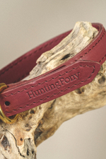 Классический прямой ошейник Винный