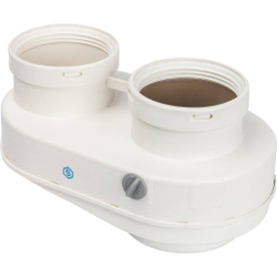 STOUT Элемент дымохода Ø80/80 адаптер для подкл. разд. труб (совместимый  Bosch (фланец ) PP-Ryton