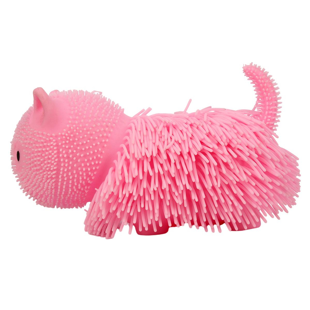 Мякиш Котик волосатик со светом д-22 см, 4 цвета микса, с-30794