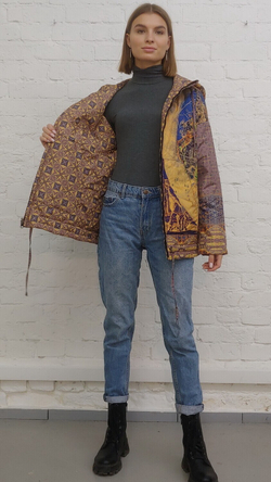 Двусторонняя куртка "Зодиак", по мотивам средневековой карты звездного неба