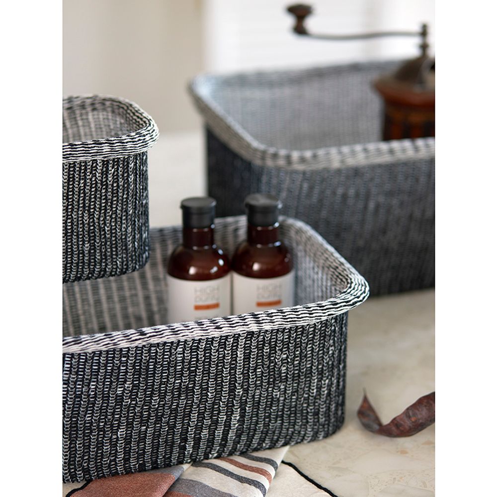 Набор из 4-х корзин для хранения Sustainable collection, черный