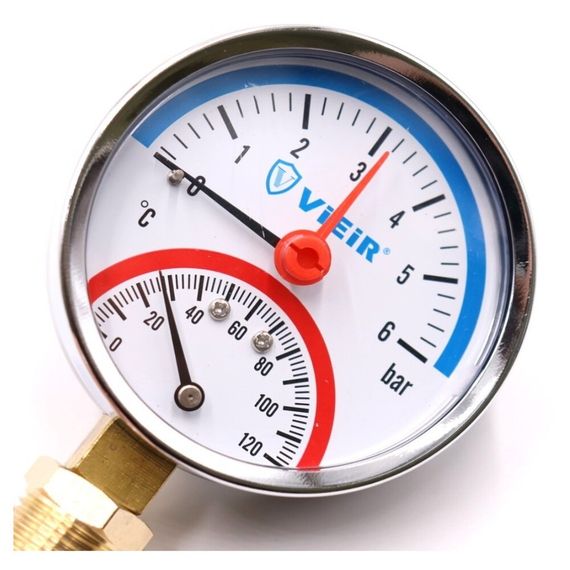 Термоманометр VIEIR радиальный d-80мм 6 БАР 1/2 YE6 (50/1) купить в Москве и Московской области по низкой цене с доставкой по России — (4) Термоманометр VIEIR радиальный d-80мм 6 БАР 1/2 YE6 (50/1) — (4)