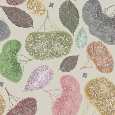 Гортензии на бежевом