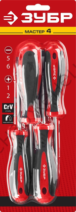 ЗУБР 4 шт, Набор отвёрток (25065-H4)