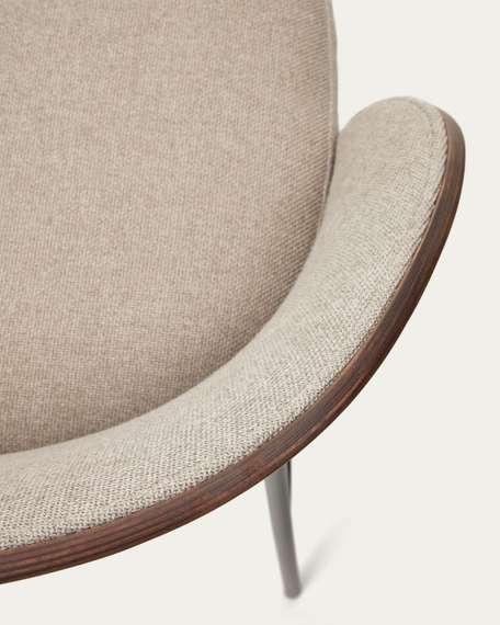 Барный стул Eamy светло-коричневый с отделкой орех