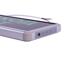 ULR-Q411 1W GREEN-SILVER ВЫХОД-EXIT Светильник светодиодный аварийного освещения с встроенным аккумулятором. AC-DС. Дневной свет 6500K. Корпус серебристый. ТМ Volpe.