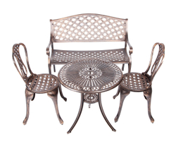 Обеденный набор мебели для кафе РОМАНС + Скамейка ЖАСМИН