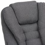 Кресло офисное CROMEX (КРОМЕКС) "Chill MS-005", с функцией вибромассажа, подножка, ткань, серое, 532959