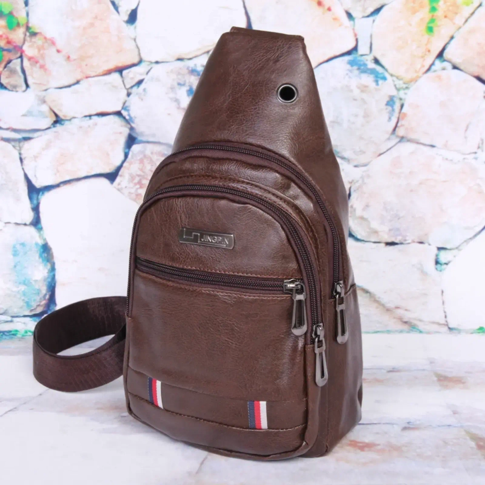 Сумка мужская «Рower Сity», цвет коричневый, два отделения и карман, 29*17*5,5см