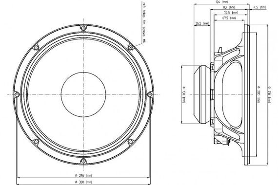 EighteenSound 12ND610/16 неодимовый динамик, диаметр 12 дюймов, 450Вт